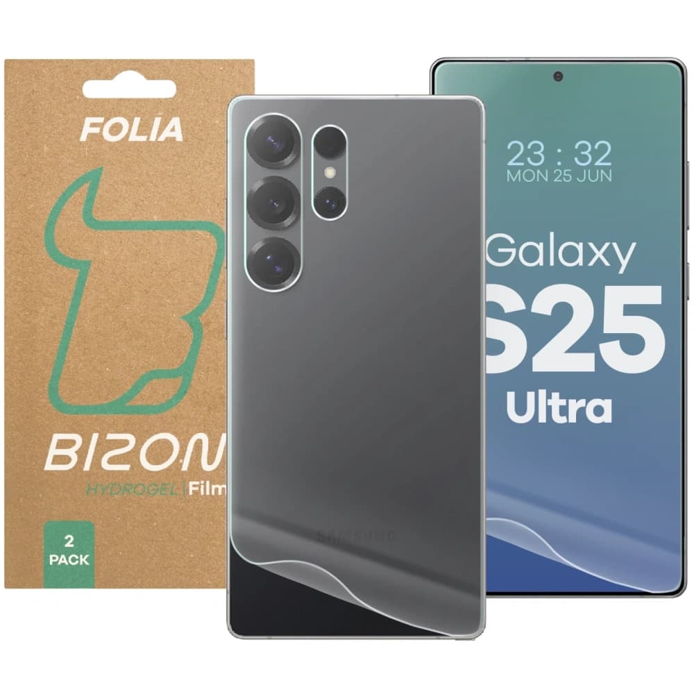 Folia hydrożelowa na tył i przód Bizon Glass Hydrogel Pack do Samsung Galaxy S25 Ultra - 1