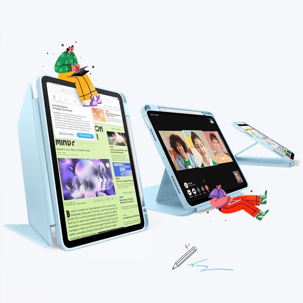 Etui ESR Flip Hybrid Apple iPad Air 10.9 2020/2022 (4. i 5. generacji) / iPad Air 11 2024/2025 (6. i 7. generacji) Sky Blue - 2