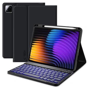 Case with keyboard Tech-Protect SmartCase Pen + Keyboard Xiaomi Pad 8 / 8 Pro / 7 / 7 Pro Black