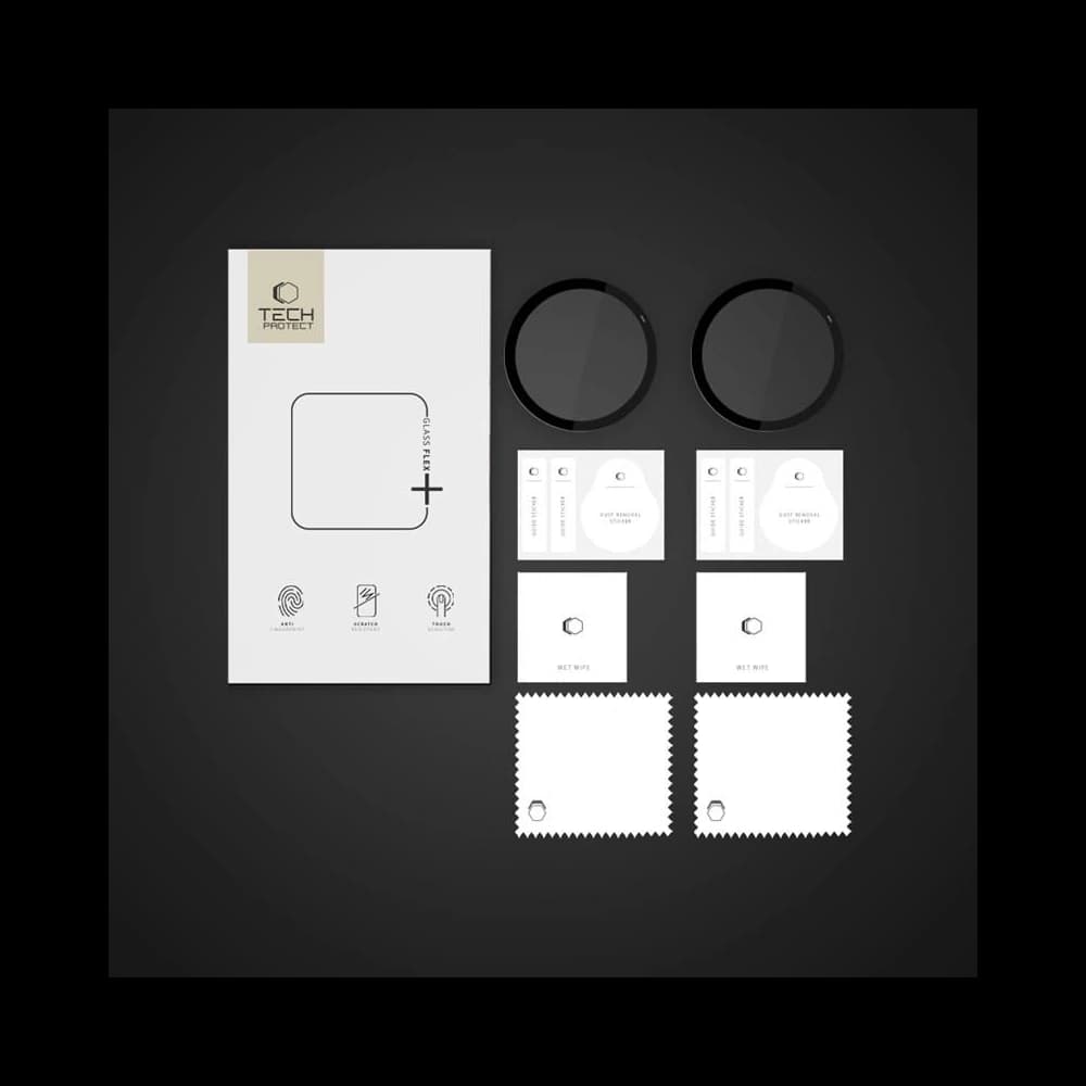 Hibrid üveg Tech-Protect Glass Flex+ Garmin Vivoactive 6 Fekete [2 PACK] - 3