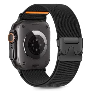 Pánt Tech-Protect Nylon Csatt Apple Watch 6 / 7 / 8 / 9 / 10 / SE / Ultra 1 / 2 44/45/46/49mm Fekete