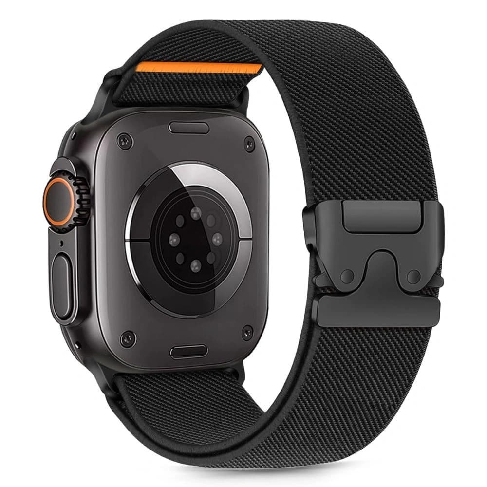 Pánt Tech-Protect Nylon Csatt Apple Watch 6 / 7 / 8 / 9 / 10 / SE / Ultra 1 / 2 44/45/46/49mm Fekete - 1