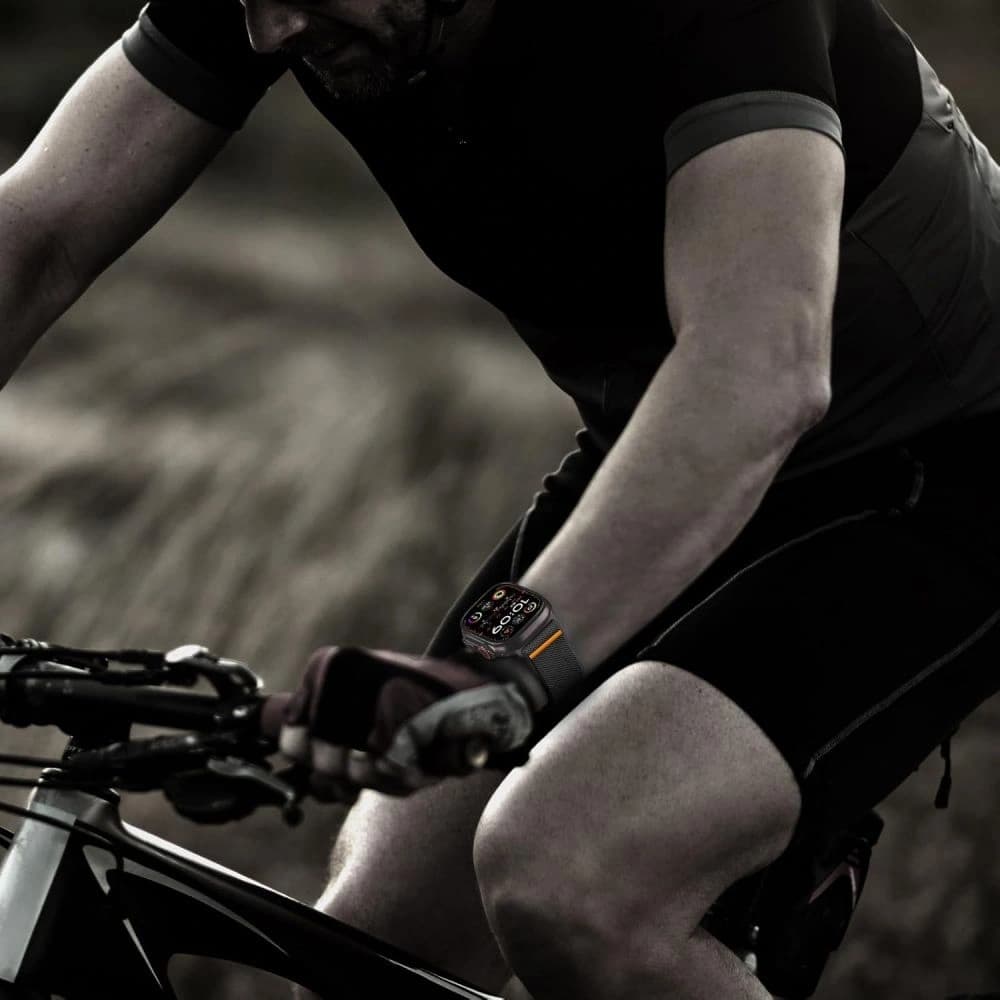 Pánt Tech-Protect Nylon Csatt Apple Watch 6 / 7 / 8 / 9 / 10 / SE / Ultra 1 / 2 44/45/46/49mm Fekete - 4