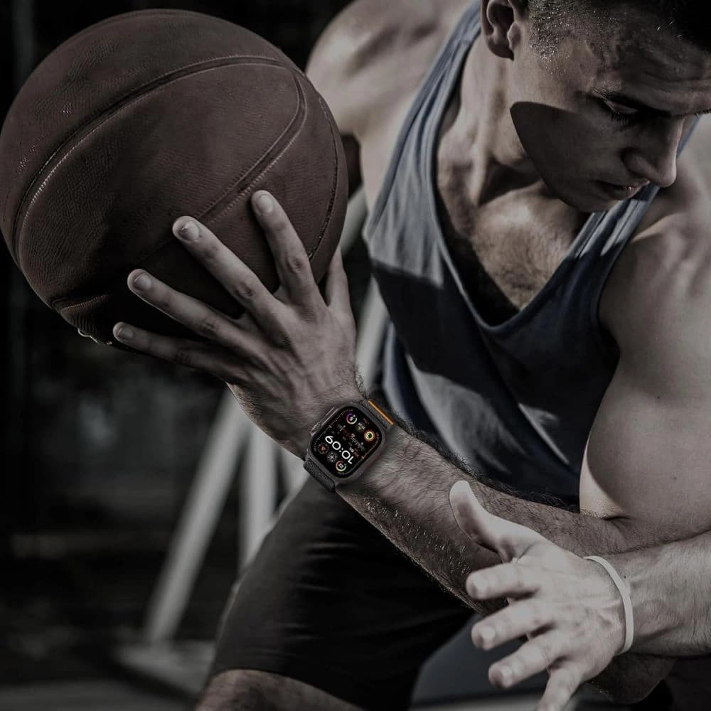 Pánt Tech-Protect Nylon Csatt Apple Watch 6 / 7 / 8 / 9 / 10 / SE / Ultra 1 / 2 44/45/46/49mm Fekete - 5