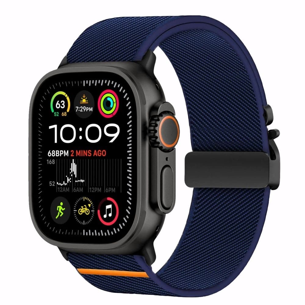 Panglica Tech-Protect Nylon Clasp Apple Watch 6 / 7 / 8 / 9 / 10 / SE / Ultra 1 / 2 44/45/46/49mm Navy - 2