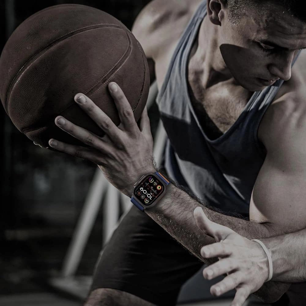 Panglica Tech-Protect Nylon Clasp Apple Watch 6 / 7 / 8 / 9 / 10 / SE / Ultra 1 / 2 44/45/46/49mm Navy - 5