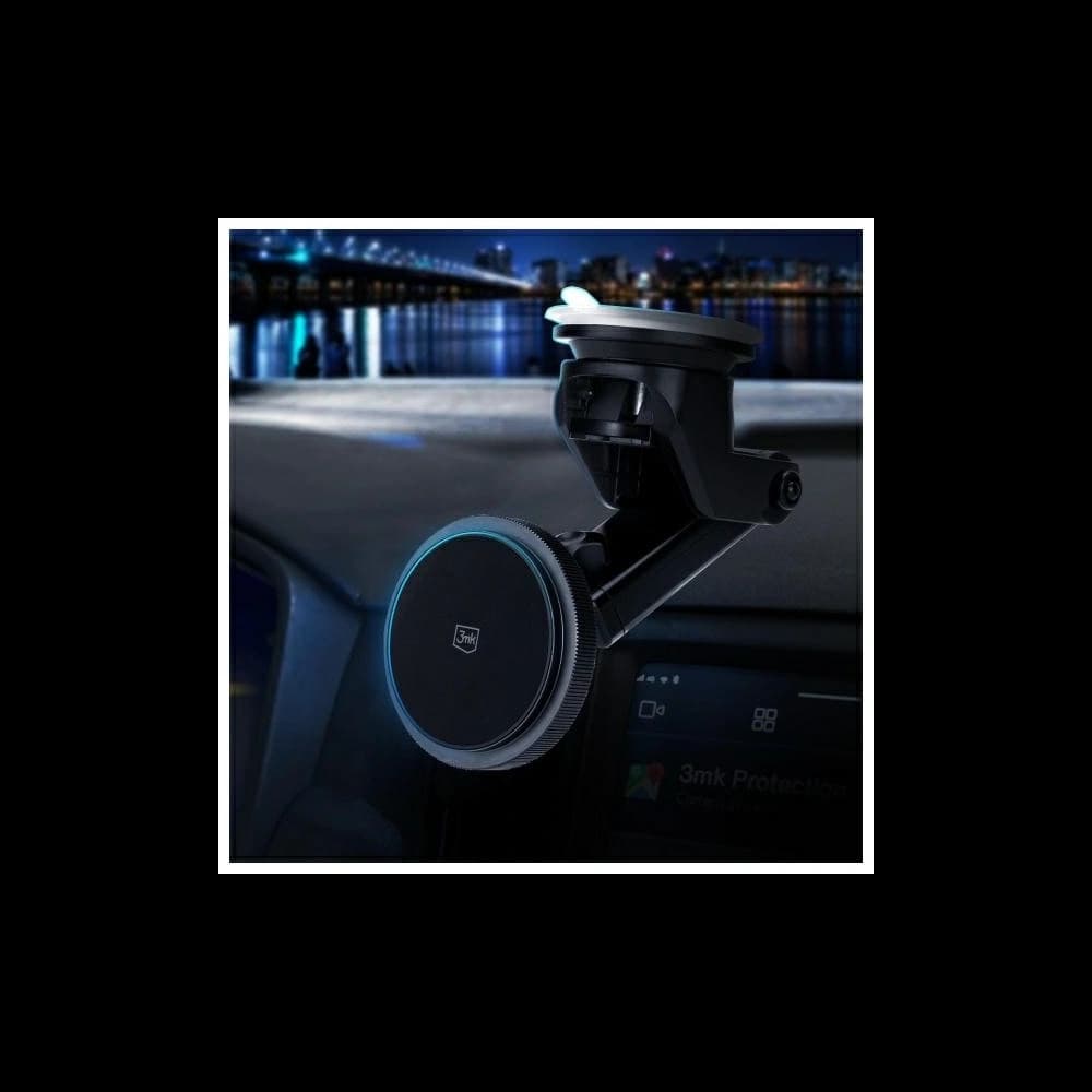 3MK Car MagCharger 15W Schwarze Wireless Charging Halterung für das Armaturenbrett - 5