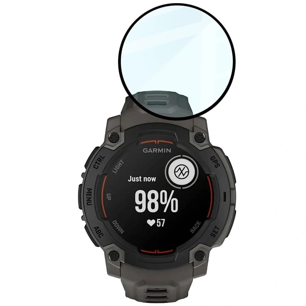 Bizon Glass Watch Edge Hybrid Garmin Instinct E 45mm black - 5