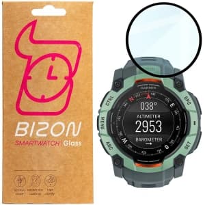 Bizon Glass Watch Edge Hybrid Garmin Instinct 3 45mm black