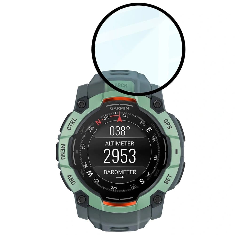 Bizon Glass Watch Edge Hybrid Garmin Instinct 3 45mm black - 5