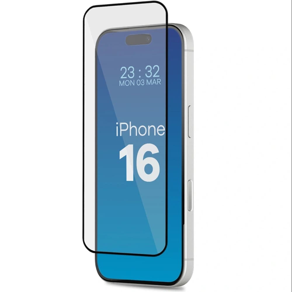 Szkło hartowane z ramką do łatwej aplikacji Bizon Glass Aplikator do Apple iPhone 16 [2 PACK] - 3