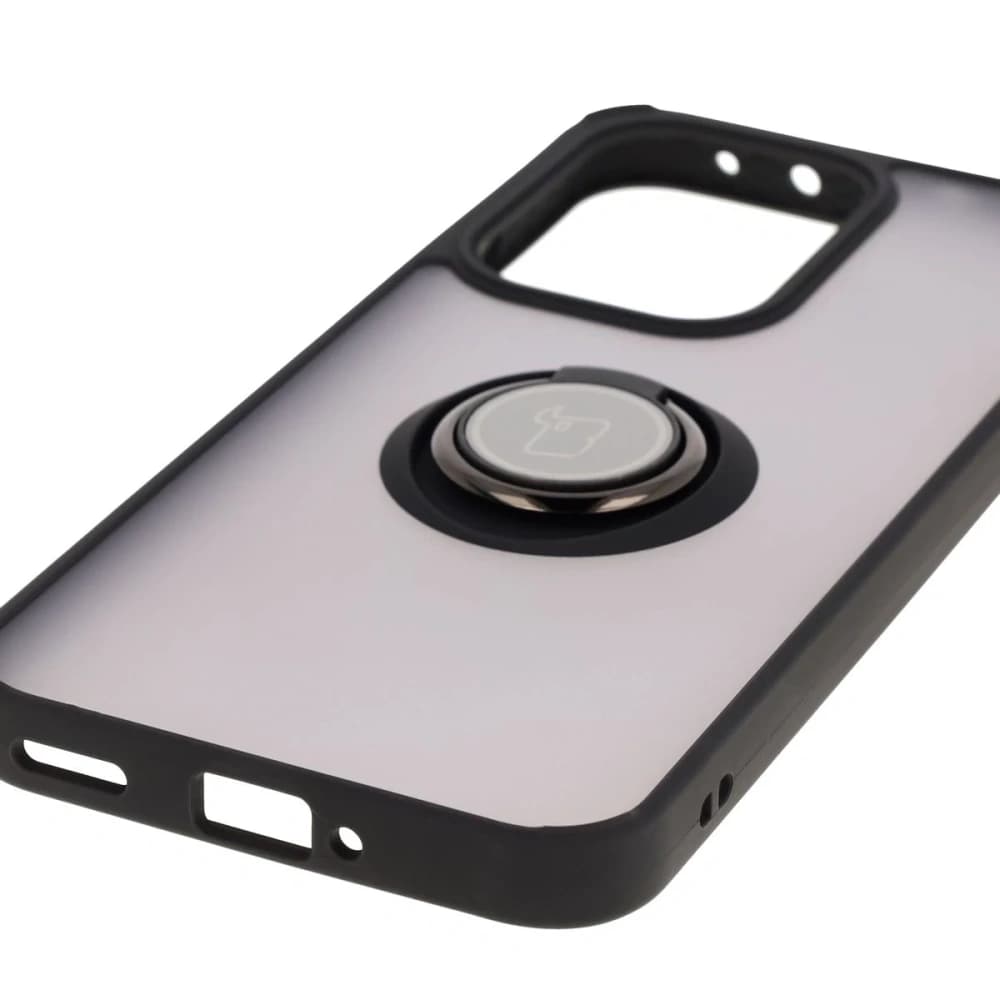 Bizon Case Hybrid Ring Oppo Reno13 rauchig mit einem schwarzen Rahmen - 5