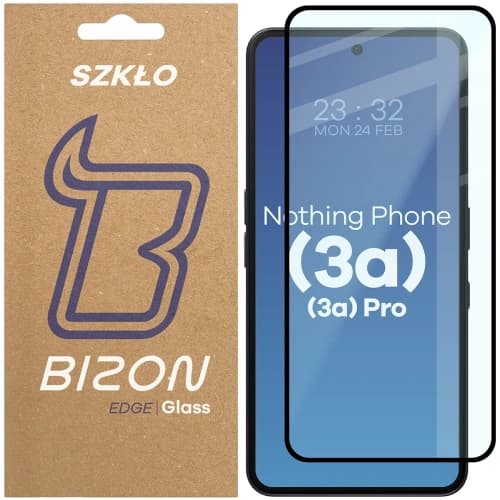 Bizon Glass Edge 2 Nothing Phone (3a) / (3a) Pro black frame