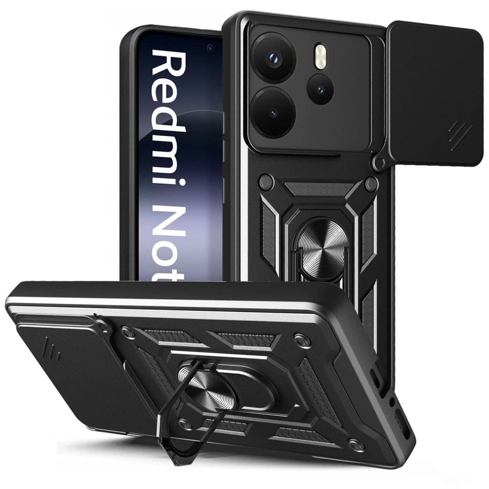 Tech-Protect Camshield Pro Xiaomi Redmi Note 14 4G / LTE Matt Fekete - 1