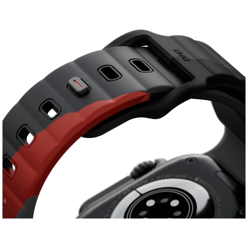 Pasek UNIQ Stride De Rubber do Apple Watch 6/7/8/9/10/SE/Ultra 1/2 44/45/46/49mm charcoal - 2