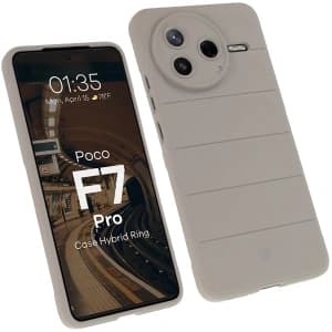 Pancerne etui Bizon Case Tur do Xiaomi Poco F7 Pro jasnoszare