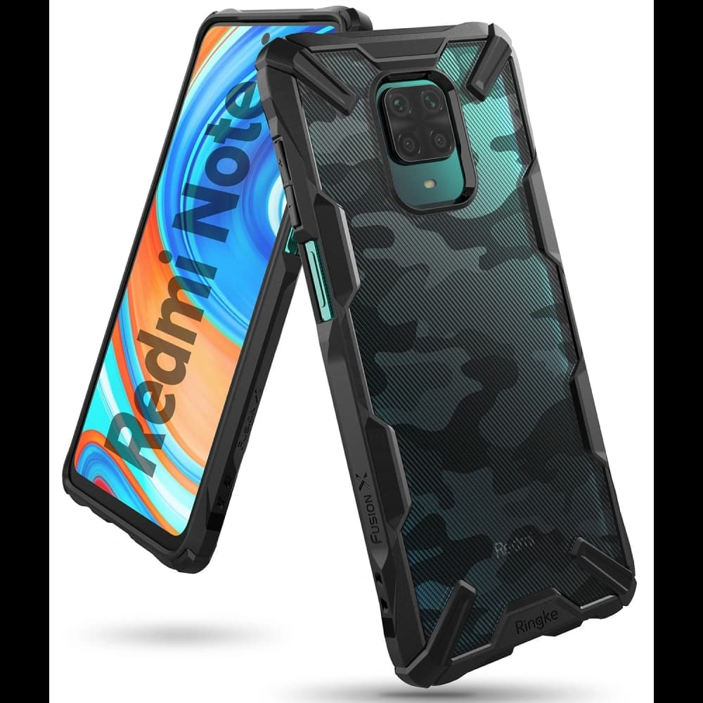 Etui Ringke Fusion-X Redmi Note 9S/9 Pro/9 Pro Max Camo (Moro) Negru - 1