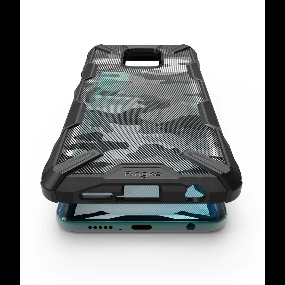 Etui Ringke Fusion-X Redmi Note 9S/9 Pro/9 Pro Max Camo (Moro) Negru - 6
