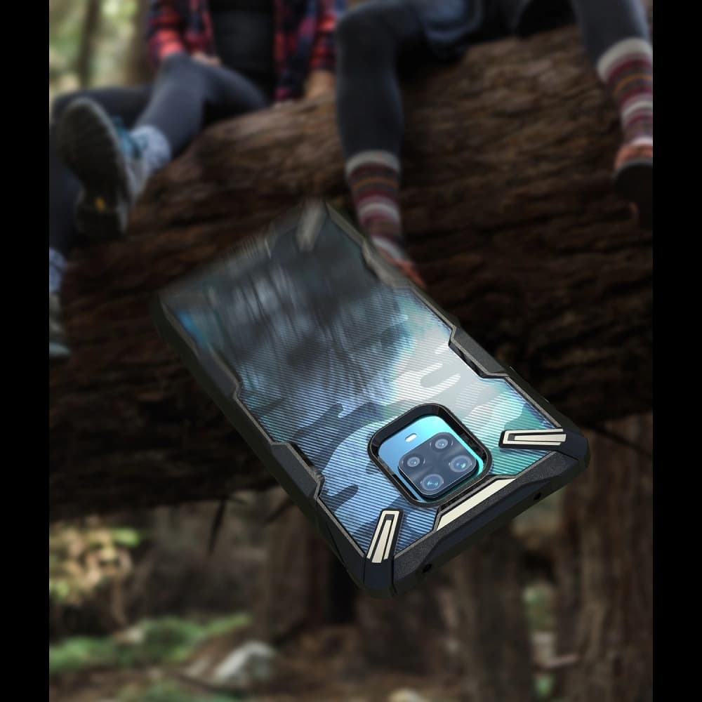 Etui Ringke Fusion-X Redmi Note 9S/9 Pro/9 Pro Max Camo (Moro) Negru - 9