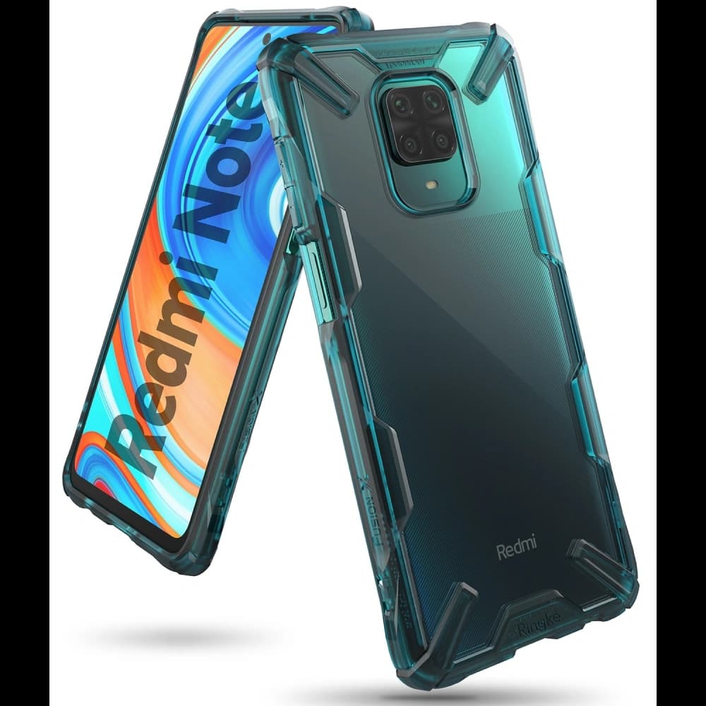 Etui Ringke Fusion-X Redmi Note 9S/9 Pro/9 Pro Max Verde Turcoaz - 1