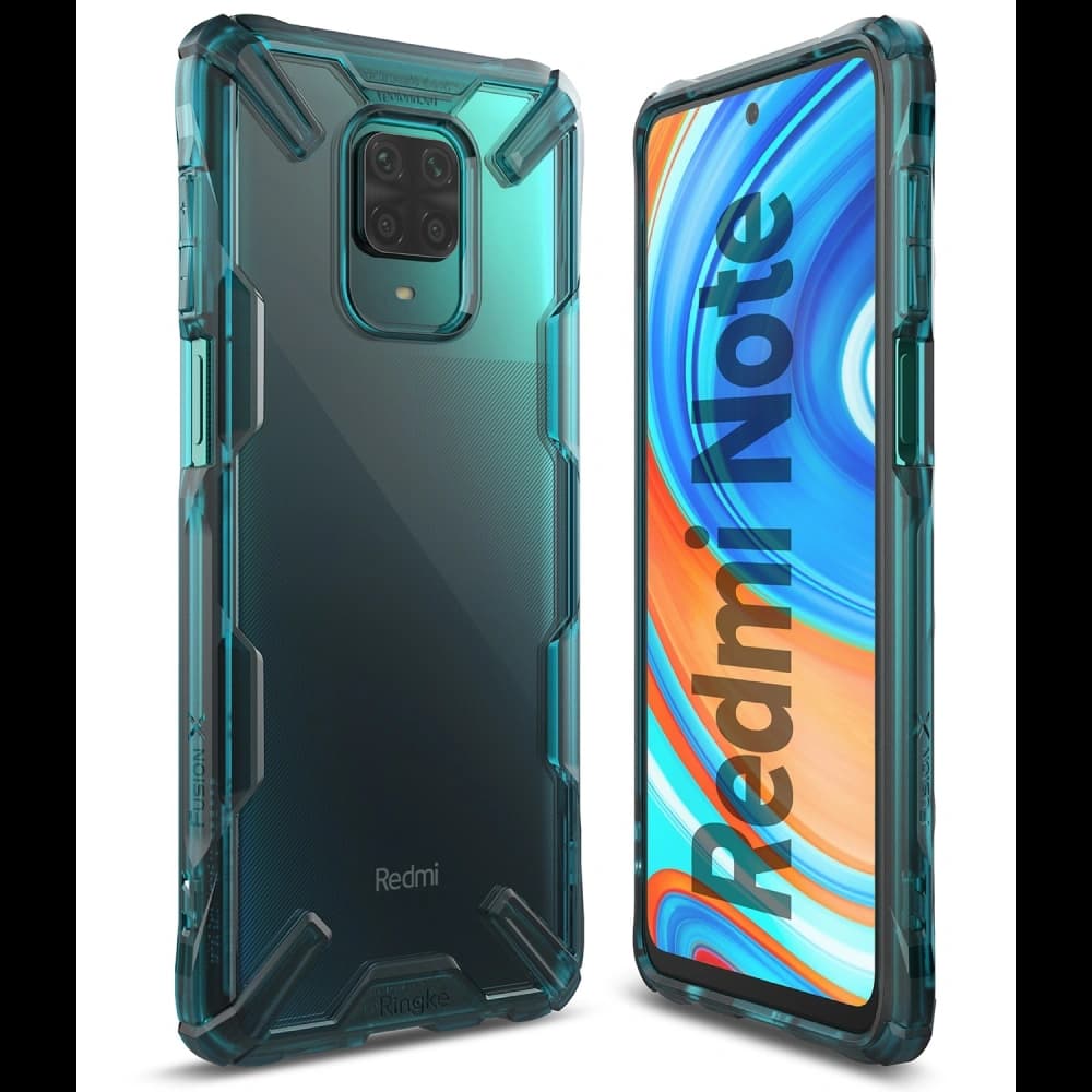 Etui Ringke Fusion-X Redmi Note 9S/9 Pro/9 Pro Max Verde Turcoaz - 2
