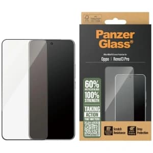 Edzett üveg PanzerGlass Ultra-Wide Fit w. Fekete keret az Oppo Reno13 Pro-hoz