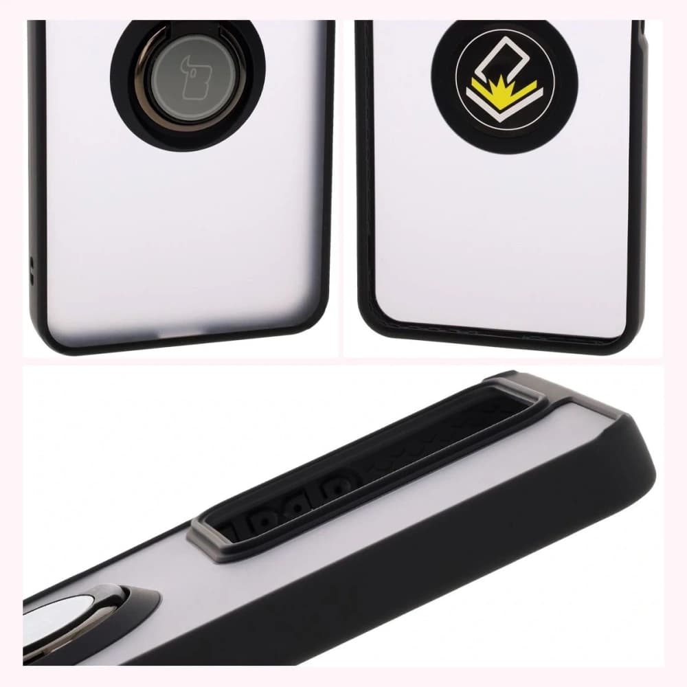 Bizon Case Hybrid Ring Realme C75 4G / 14x 5G rauchig mit schwarzem Rahmen - 4