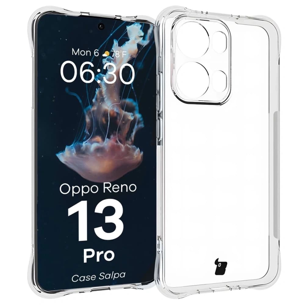 Elastyczne etui Bizon Case Salpa do Oppo Reno13 Pro przezroczyste - 1