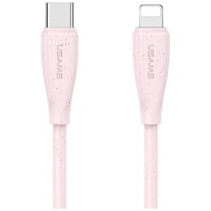 USAMS Green Series SJ717 30W USB-C / Lightning cable 1m pink