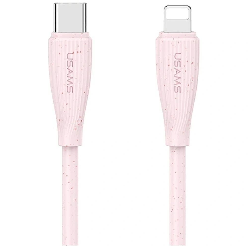 USAMS Green Series SJ717 30W USB-C / Lightning cable 1m pink - 1