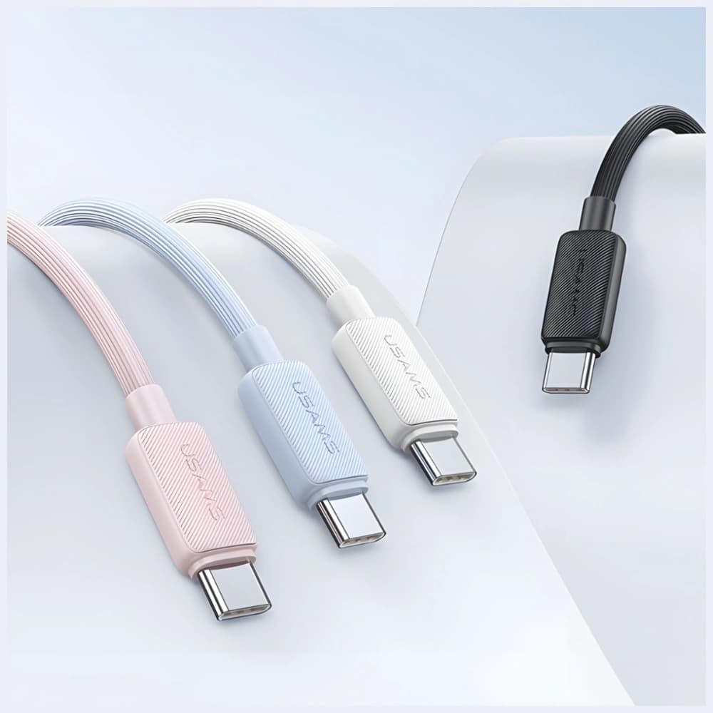 USAMS KY Series US-SJ691 60W USB-C / USB-C kabel 1m bílý - 6