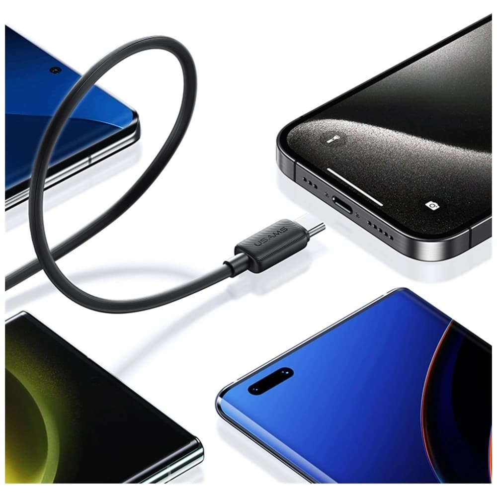 USAMS KY Series US-SJ691 60W USB-C / USB-C kabel 1m bílý - 8