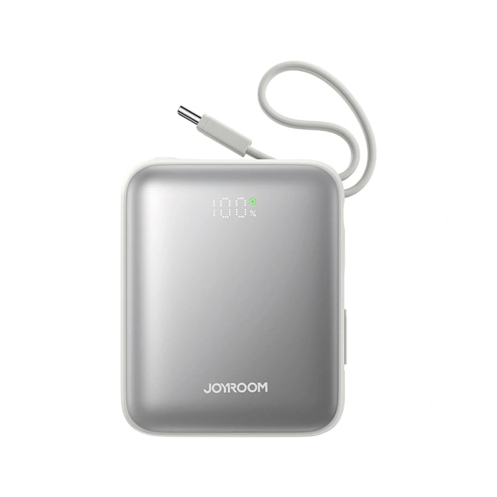 Joyroom JR-PBF27 10000mAh 22.5W Power bank beépített USB-C és Lightning kábelekkel, fehér - 2
