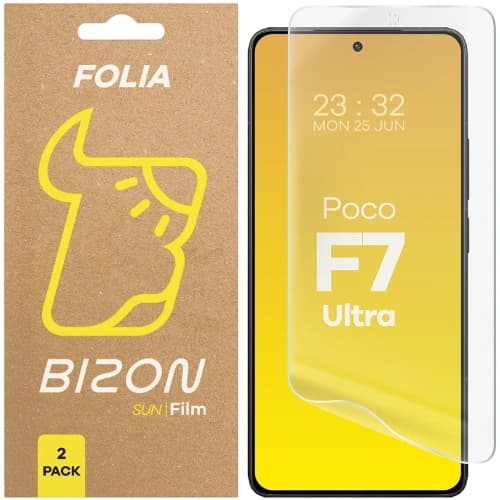 Folia matowa Bizon Glass Film Sun do Xiaomi Poco F7 Ultra [2 PACK]
