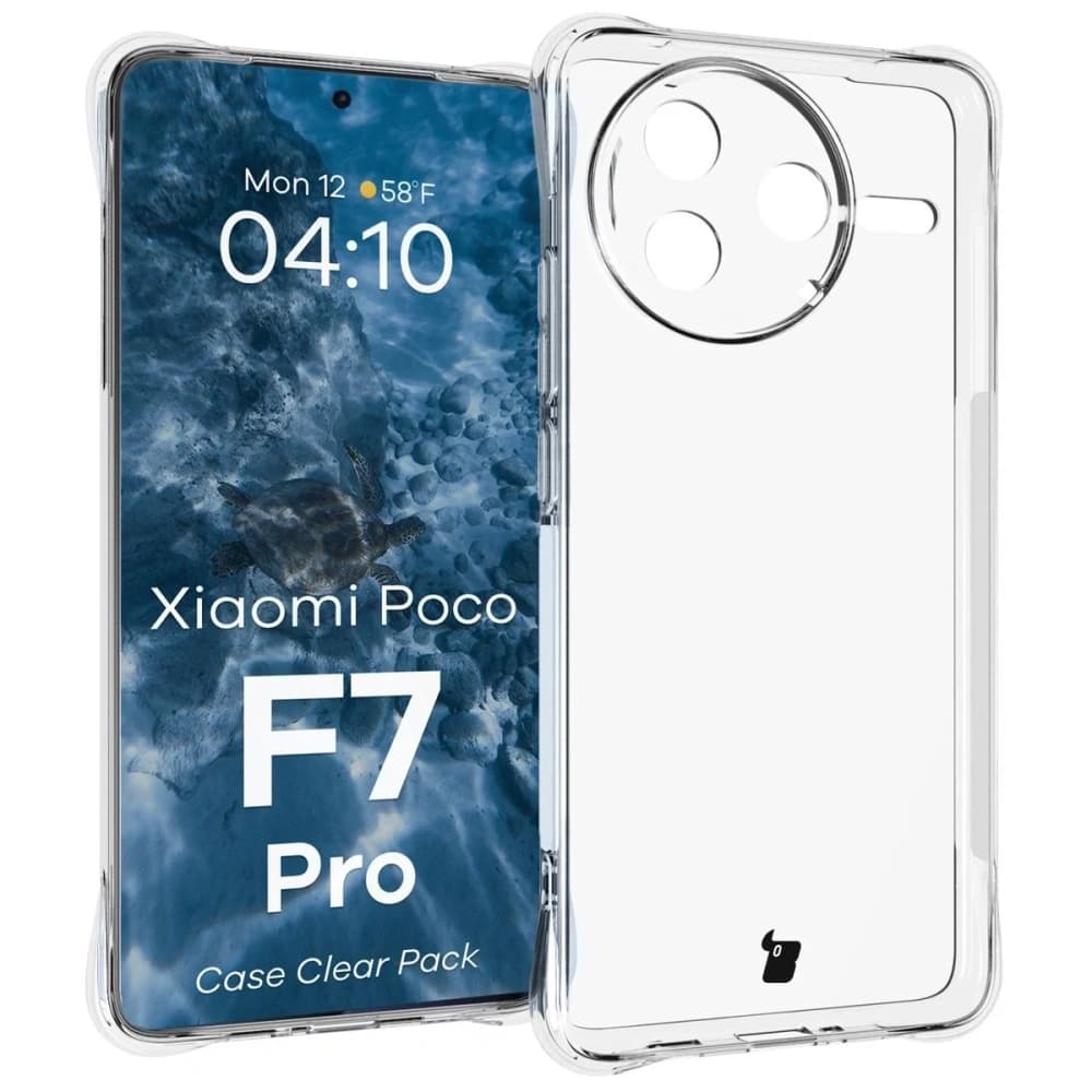 Etui + 2x szkło na ekran Bizon Case Clear Pack do Xiaomi Poco F7 Pro - 3