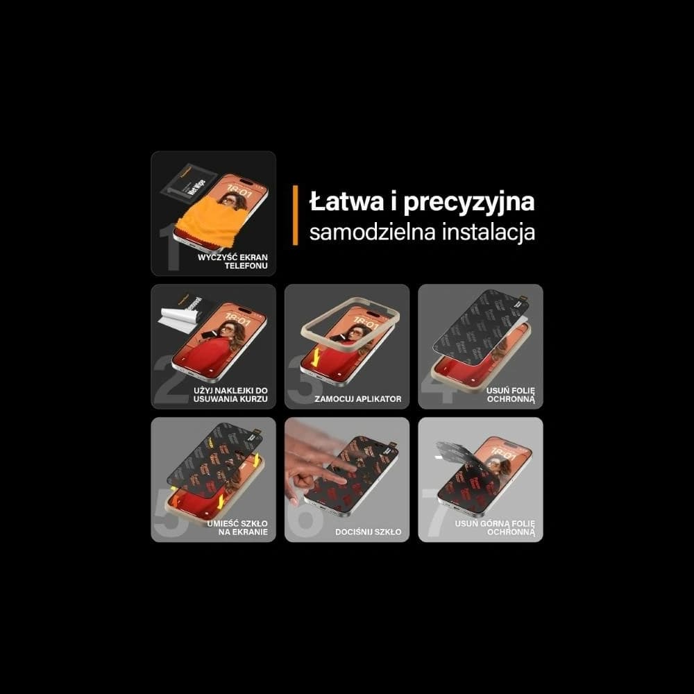 Szkło hartowane PanzerGlass Ultra-Wide Fit do Apple iPhone 15 Pro Screen Protection Easy Aligner - 14