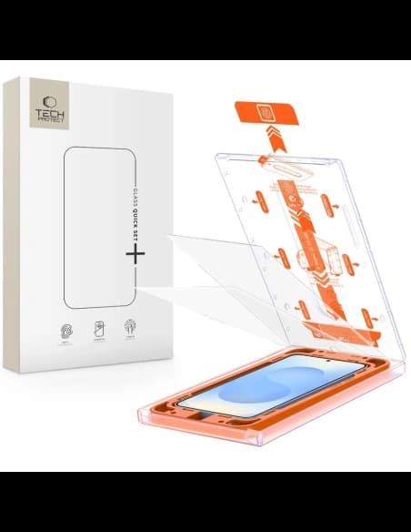 Szkło hartowane Tech-Protect Quick Set+ Samsung Galaxy S25 Clear [2 PACK]