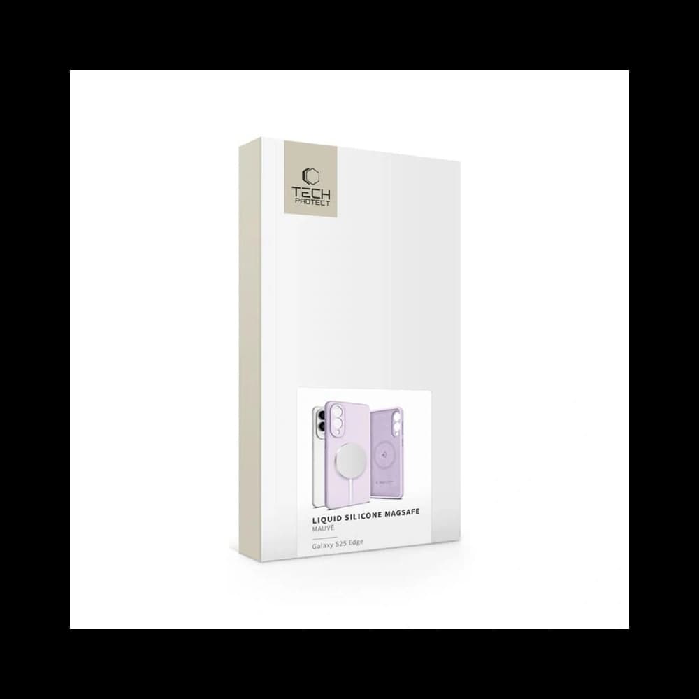 Tech-Protect Flüssigsilikon MagSafe Samsung Galaxy S25 Edge Mauve - 4