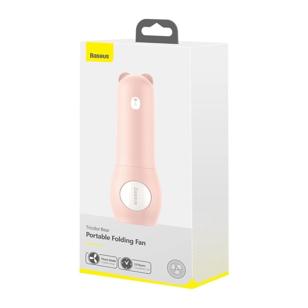Hordozható kézi ventilátor Baseus Tricolor Bear (rózsaszín) - 8