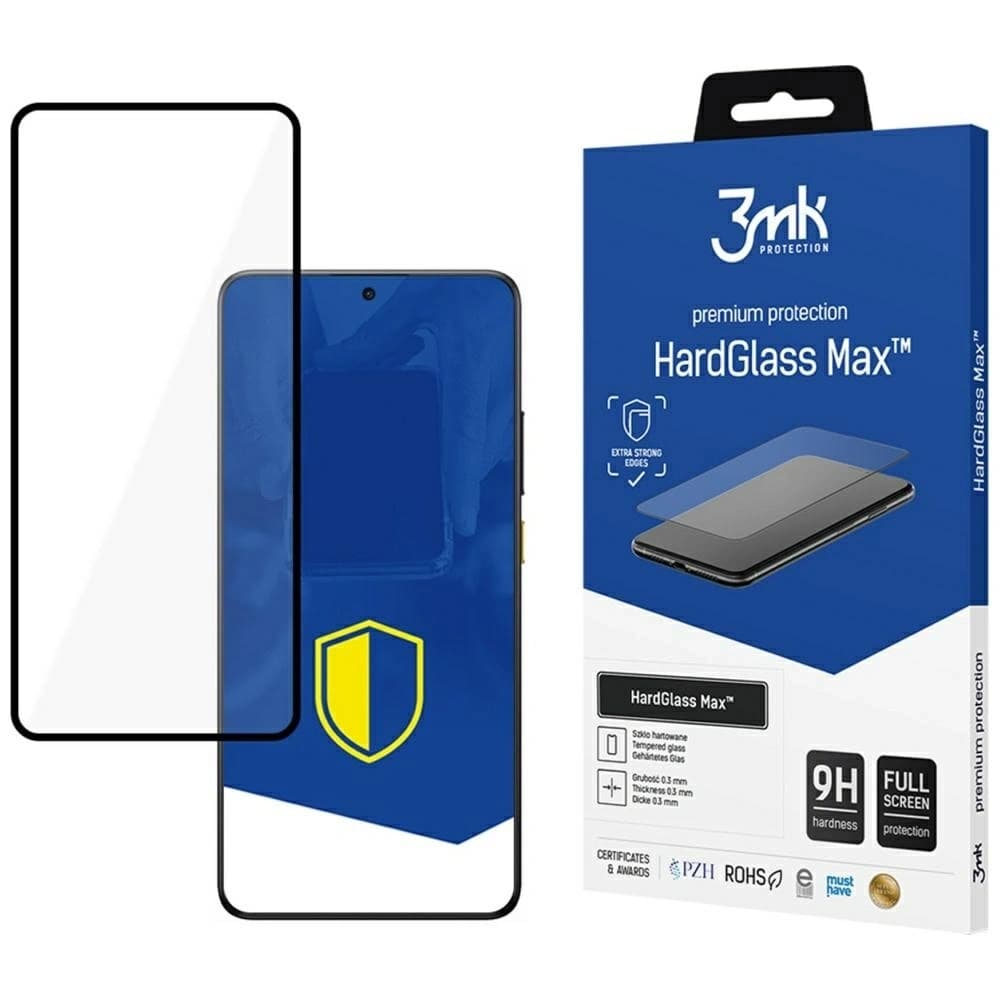 Sticlă securizată 3MK HardGlass Max pentru POCO X7 Pro neagră - 1