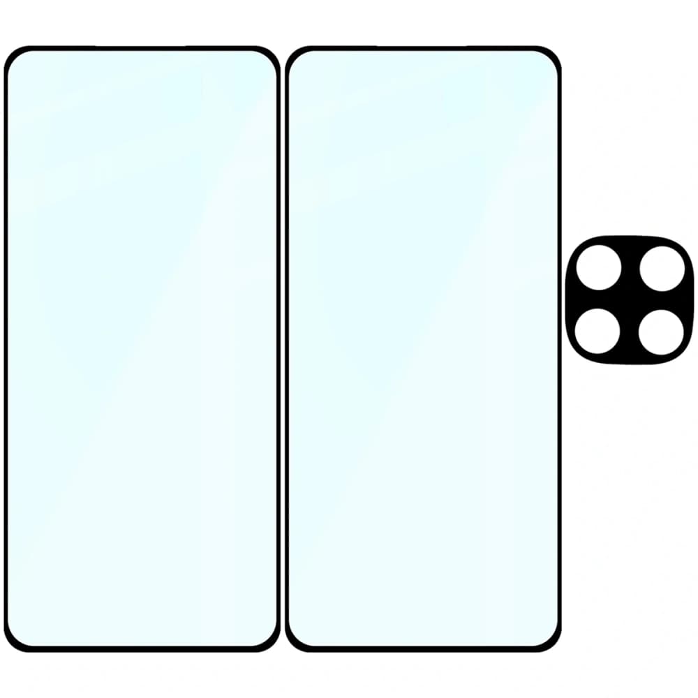 Bizon Edge 2 Pack 2x gehärtetes Glas + 1x Objektivschutz für Realme 14 Pro 5G - 6