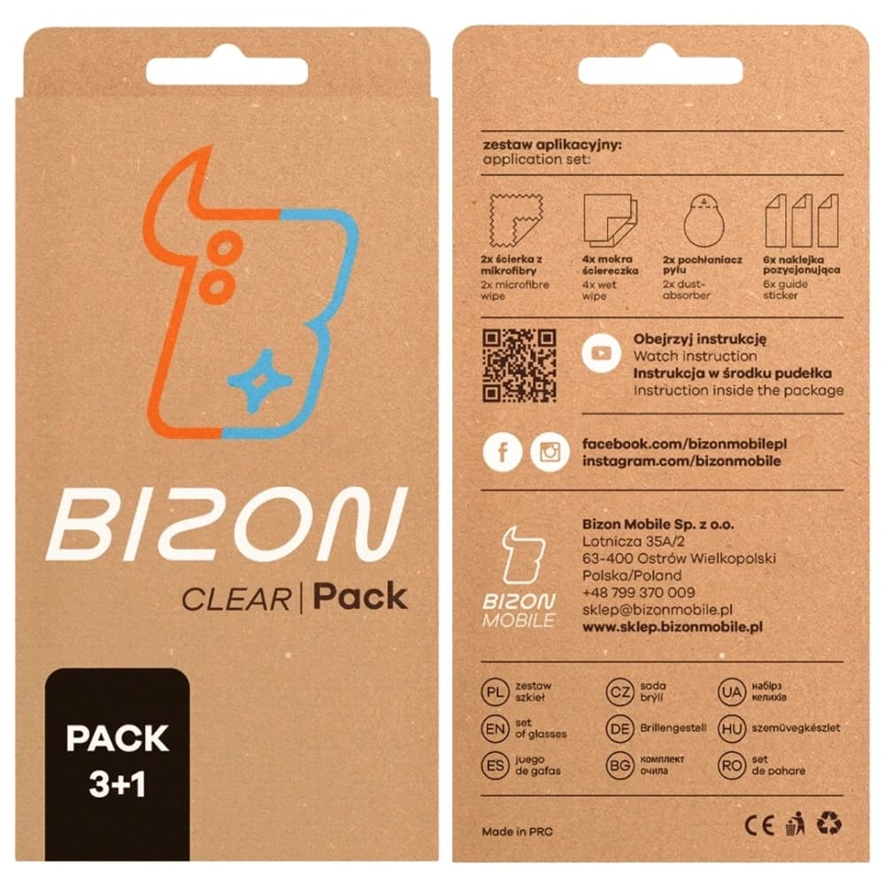 Bizon Clear 2 Pack 3x gehärtetes Glas + 1x Linsenschutz Nothing Phone (3a) - 7