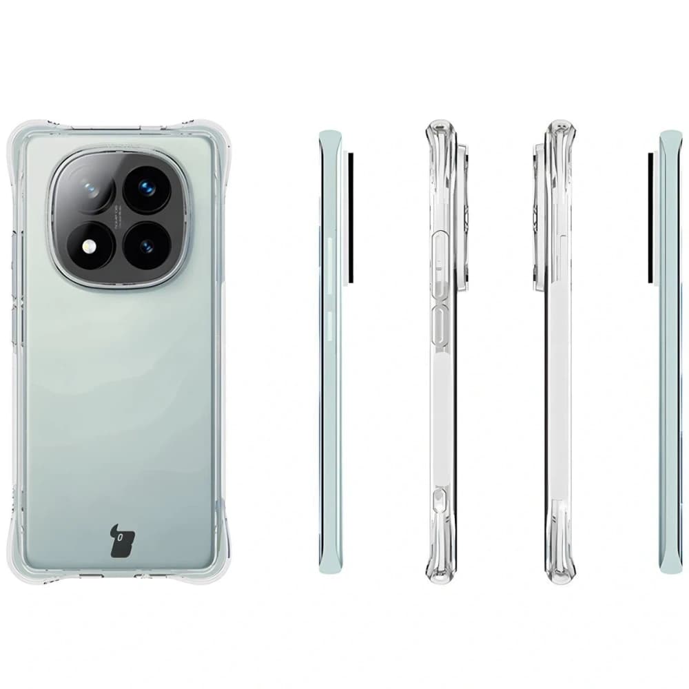 Bizon Case Clear Pack flexibles Gehäuse + 2x Bildschirmfolie für Xiaomi Redmi Note 14 Pro+ Plus 5G - 4