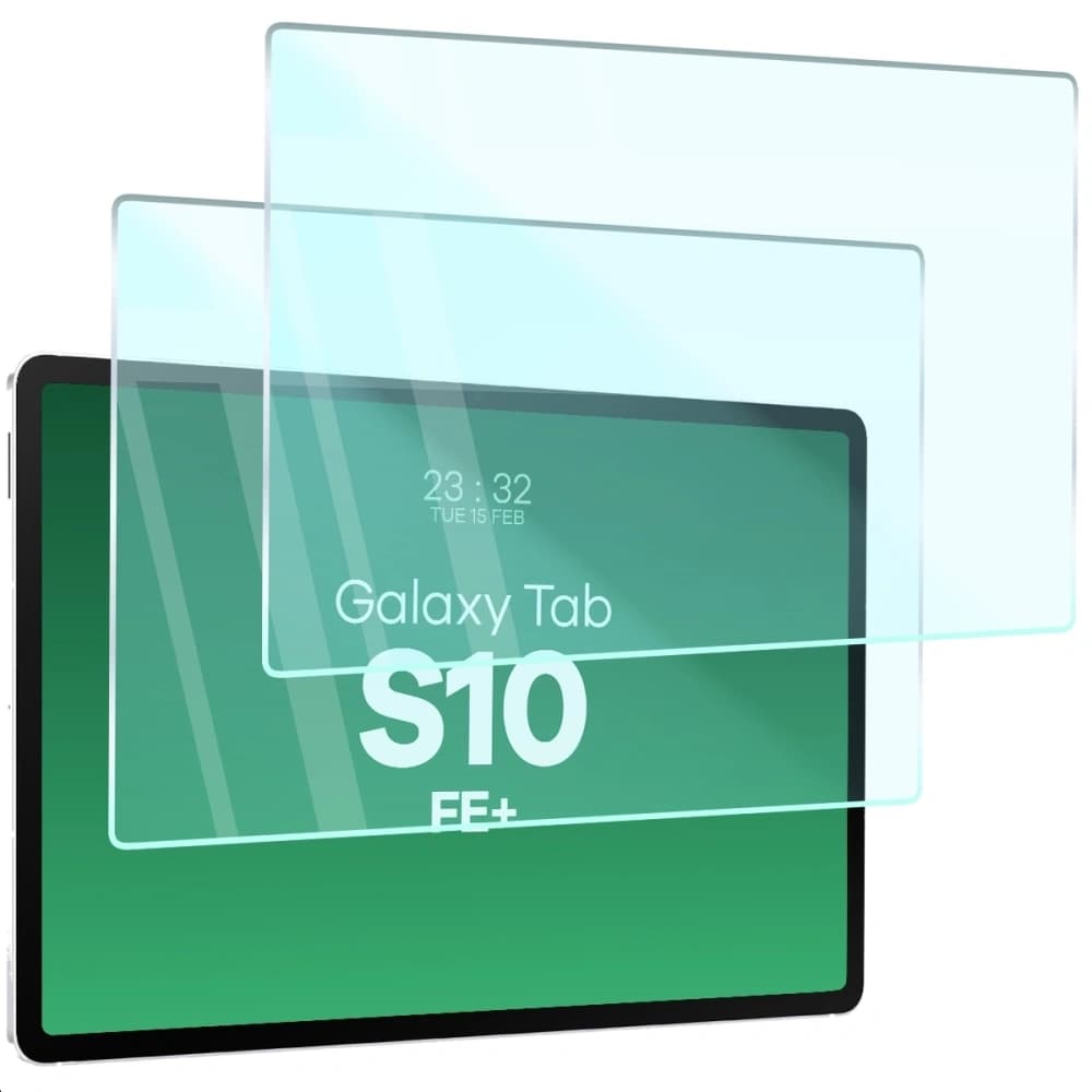 Bizon Glass Tab Clear Samsung Galaxy Tab S10 FE+ Plus [2 PACK] - 1