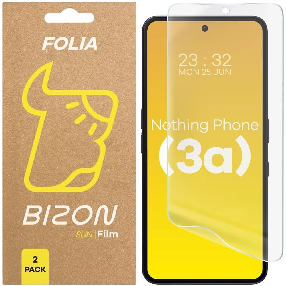 Folia matowa Bizon Glass Film Sun do Nothing Phone (3a) [2 PACK] - 1