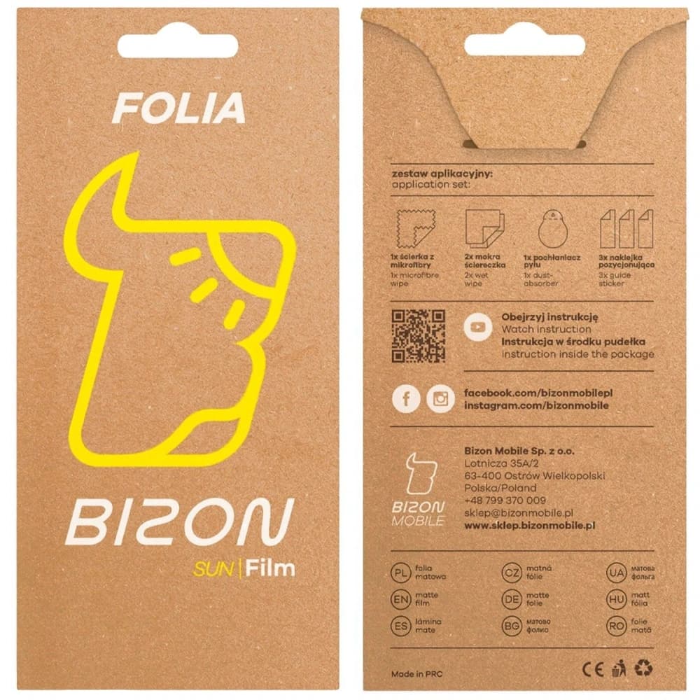 Folia matowa Bizon Glass Film Sun do Nothing Phone (3a) [2 PACK] - 6