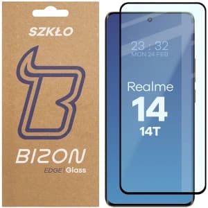Szkło hartowane Bizon Glass Edge 2 do Realme 14 5G / 14T 5G czarna ramka