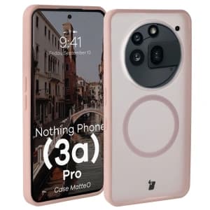 Bizon Case MatteO Magnetic Nothing Phone (3a) Pro rauchiges Pink