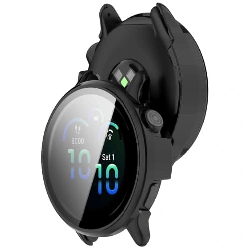 Bizon Case+Üveg Óra Garmin Vivoactive 6 fekete