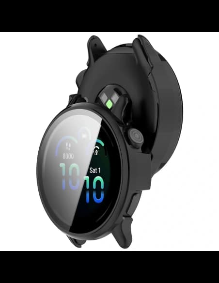 Etui ze szkłem do zegarka Bizon Case+Glass Watch do Garmin Vivoactive 6 czarne